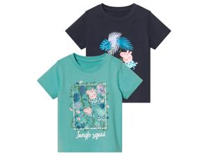 2 kinder T-Shirts Peppa Pig (Donkerblauw/turqouise, 86/92)