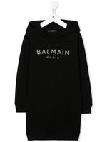 Balmain Kids robe-pull à logo imprimé - Noir