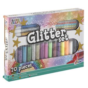 Grafix Glitterset 70-delig Met 15 Buisjes Met Glitter, 3 Buisjes Met
