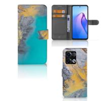 OPPO Reno8 Pro | Bookcase | Marble Blue Gold