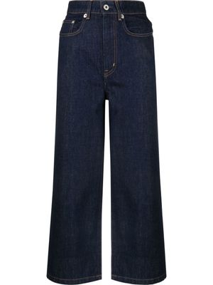 Kenzo jean ample à taille haute - Bleu