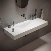 Wastafel Ideavit Solidvolo 120x48x11 cm Solid Surface Mat Wit Ideavit