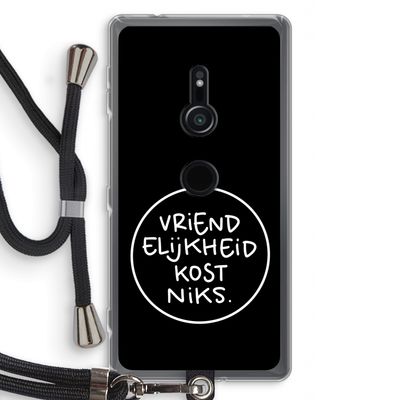 Vriendelijkheid: Sony Xperia XZ2 Transparant Hoesje met koord