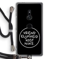 Vriendelijkheid: Sony Xperia XZ2 Transparant Hoesje met koord