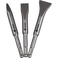 Ivana beitelset - SDS-Plus - 3-delig - 140 mm lang, Punt, Plat 20 mm, Spade 30 mm