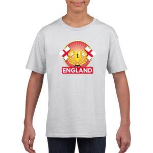 Wit Engeland supporter kampioen shirt kinderen