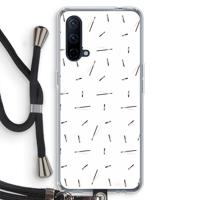 Hipster stripes: OnePlus Nord CE 5G Transparant Hoesje met koord - thumbnail