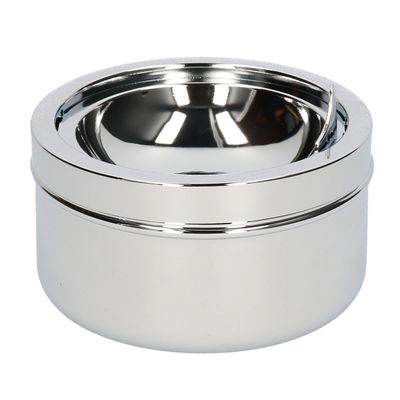 1x Klep/terras asbakken zilver 11 cm