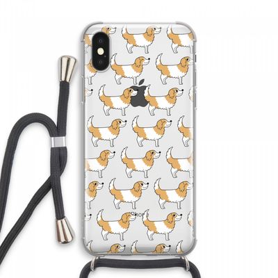 Doggy: iPhone XS Max Transparant Hoesje met koord