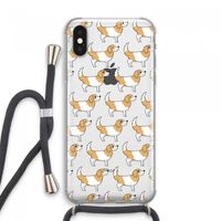 Doggy: iPhone XS Max Transparant Hoesje met koord