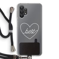 Best heart pastel: Samsung Galaxy A32 5G Transparant Hoesje met koord