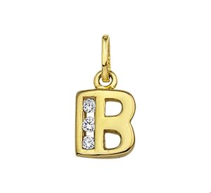 TFT Bedel Letter B Zirkonia Goud