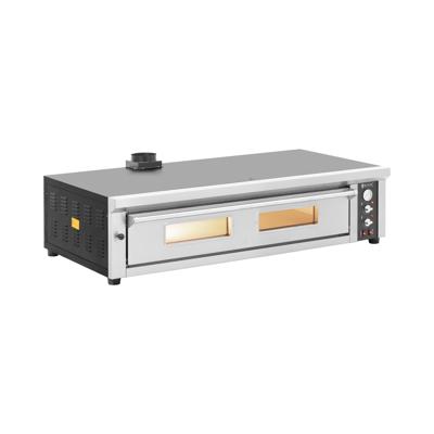 Elektrische Pizzaoven - 8 x 33 cm - 1 kamer - 8400 W - 400 V - vuurvaste steen - Royal Catering