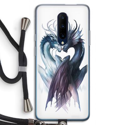 Yin Yang Dragons: OnePlus 7 Pro Transparant Hoesje met koord