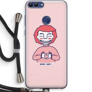 Hartje: Huawei P Smart (2018) Transparant Hoesje met koord
