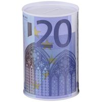 Kinder spaarpot 20 euro biljet 8 x 11 cm