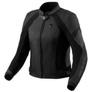 REV'IT! Xena 4 Lady jacket, Leren motorjas dames, Zwart Antraciet