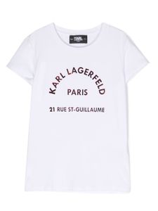 Karl Lagerfeld Kids t-shirt en coton Rue St. Guillaume à design stretch - Blanc