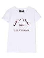 Karl Lagerfeld Kids t-shirt en coton Rue St. Guillaume à design stretch - Blanc - thumbnail