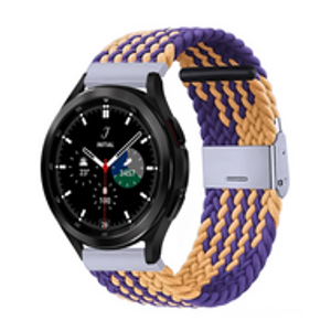 Braided nylon bandje - Oker / paars - Samsung Galaxy Watch 4 Classic - 42mm / 46mm