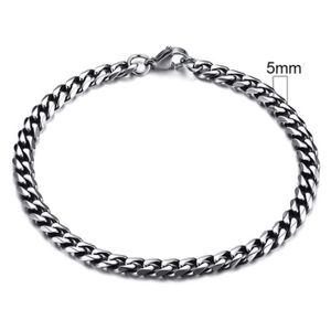 Stalen heren armband LGT JWLS Gourmet schakel Vintage 5mm-21cm
