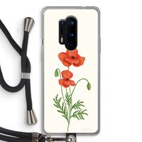 Red poppy: OnePlus 8 Pro Transparant Hoesje met koord