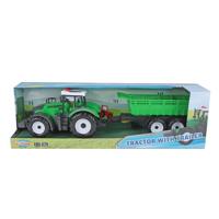 2-Play tractor met aanhanger en kiepfunctie met licht en geluid
