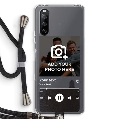 Music Player: Sony Sony Xperia 10 III Transparant Hoesje met koord