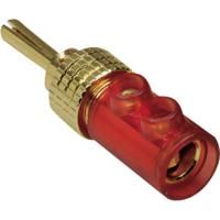 TRU COMPONENTS Banaanstekker Stekker, recht Stift-Ø: 4 mm Rood 1 stuk(s)