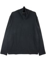 Yohji Yamamoto pull en laine à col montant - Noir - thumbnail