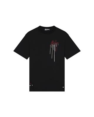 Malelions Mm1-aw24-19 Oversized Painter T-shirt Print T-shirts 476 Black/burgundy