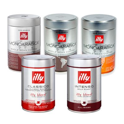 illy proefpakket - koffiebonen - 5 x 250 gram illy proefpakket - koffiebonen - 5 x 250 gram