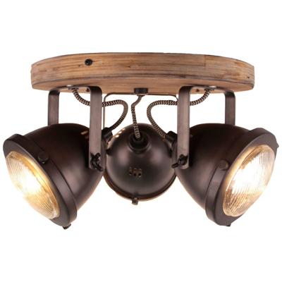 Brilliant Industriële spotCarmen Wood 3-lichts - 72034/84
