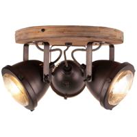Brilliant Industriële spotCarmen Wood 3-lichts - 72034/84
