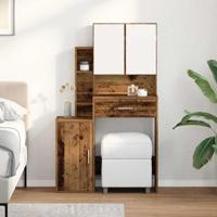 Kaptafel met lade Oud Hout 80 x 35 x 132 cm Bewerkt hout