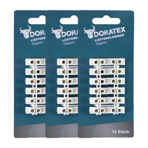 Doratex Kroonsteentjes set - wit - 36x stuks - elektra artikelen   -