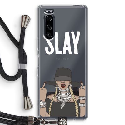 Slay All Day: Sony Xperia 5 Transparant Hoesje met koord