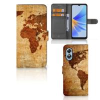 OPPO A17 | Flip Cover | Wereldkaart