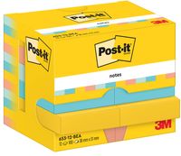 Post-It 653-12-BEA zelfklevend notitiepapier Rechthoek Blauw, Oranje, Geel 100 vel Zelfplakkend - thumbnail