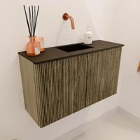 Toiletmeubel Mondiaz Joya | 70 cm | Meubelkleur Dusk | Faye wastafel Urban Midden | Zonder kraangat(en)