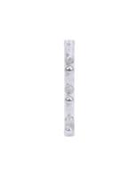 9 Glazen kerstballen 3 cm mix winter wit zilver - Decoris