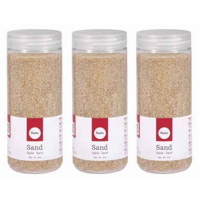 5x potjes fijn decoratie zand creme 475 ml