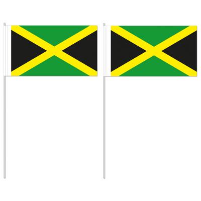 Jamaica Zwaaivlaggetjes - 20x - op stokje - 12 x 24 cm - Landen versiering - papier