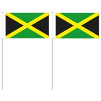 Jamaica Zwaaivlaggetjes - 20x - op stokje - 12 x 24 cm - Landen versiering - papier