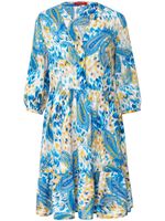 Jurk modieus wijde 3/4-mouwen Van Laura Biagiotti ROMA blauw - thumbnail