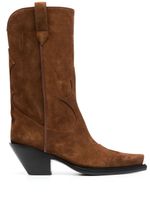 Giuseppe Zanotti bottes d'inspiration western 85 mm à bout pointu - Marron