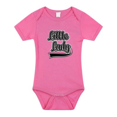 Baby rompertje - little lady - maat 56 t/m 92 - roze Baby rompertje - little lady - maat 56 t/m 92 - roze