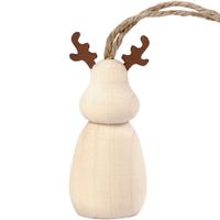Creativ Company 58060 kerstornament Kerstbal Hout Beige 1 stuk(s) - thumbnail