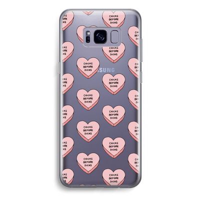 Chicks before dicks: Samsung Galaxy S8 Plus Transparant Hoesje