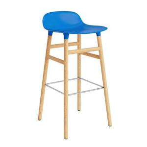 Normann Copenhagen Form Barkruk Low 75 cm - Eiken - Bright Blue